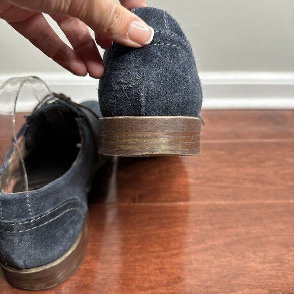 Bugatti Men’s Suede Gibson Lace Up Shoes Dark Blue Size 12 - Picture 4 of 12